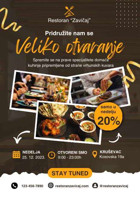 Lumen Design portfolio - Flajer za otvaranje restorana